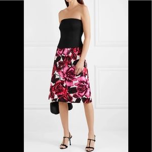 PRADA rose print midi skirt